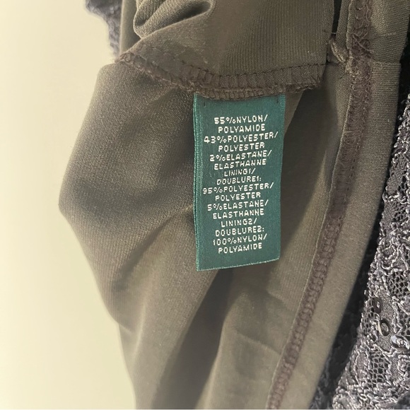 Lauren Ralph Lauren Gray Lace Sequin Cocktail Dress - Picture 7 of 8